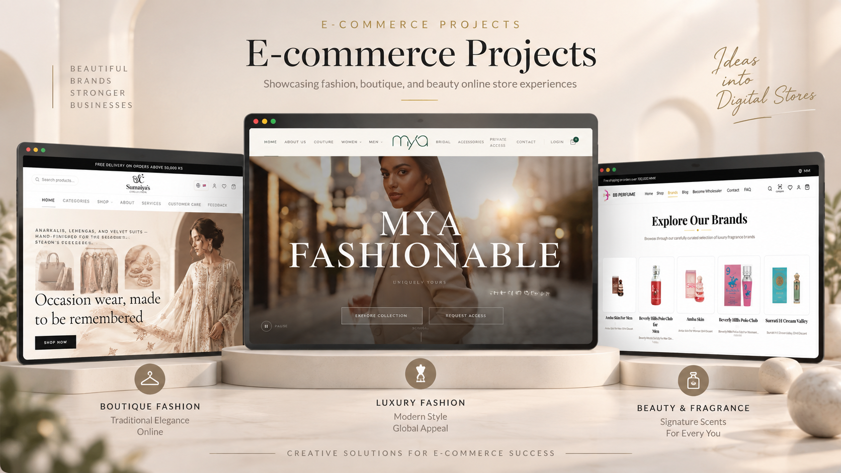 Preview of E-Commerce Platform showing product catalog and order management dashboard